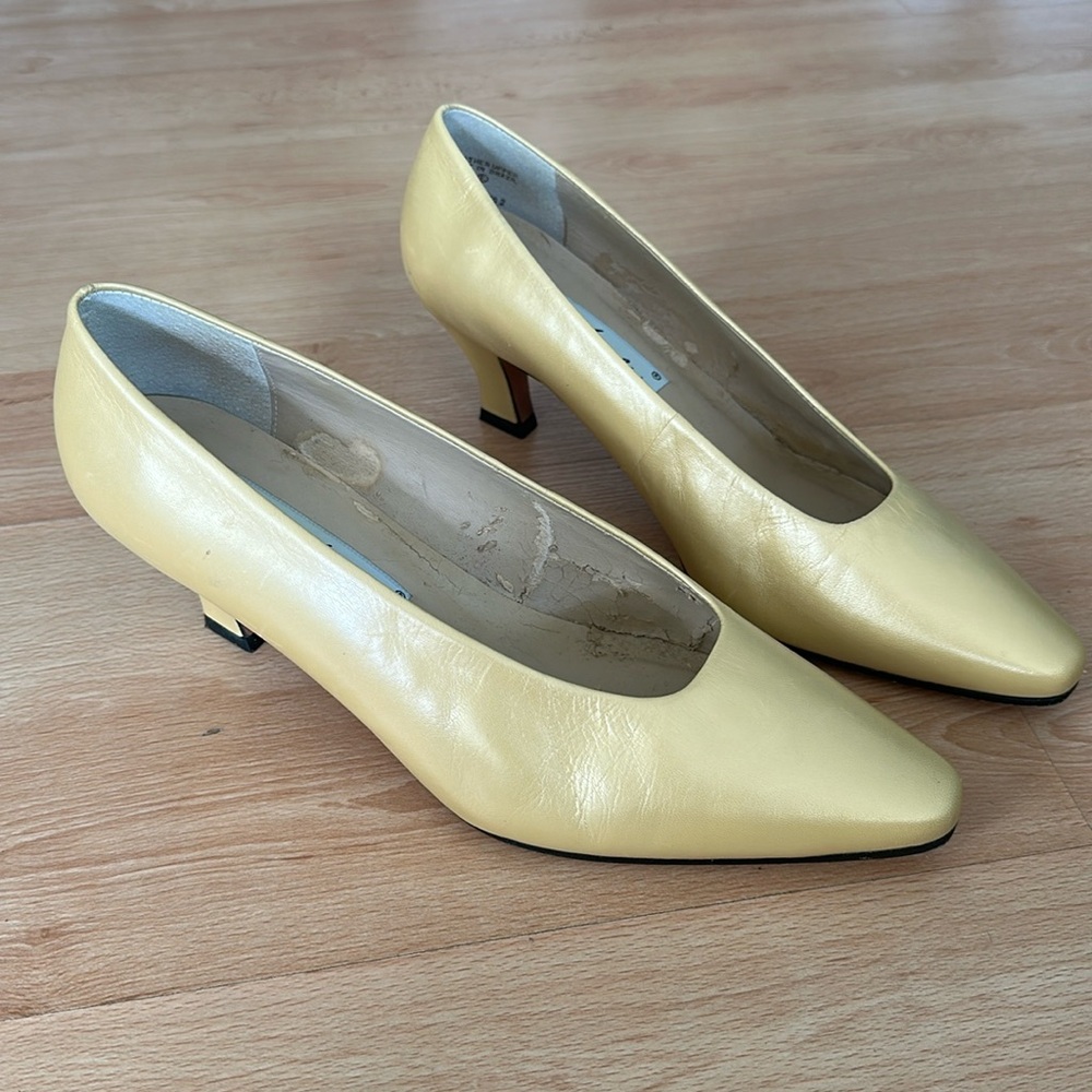 Vintage Enzo Angiolini Yellow Heels